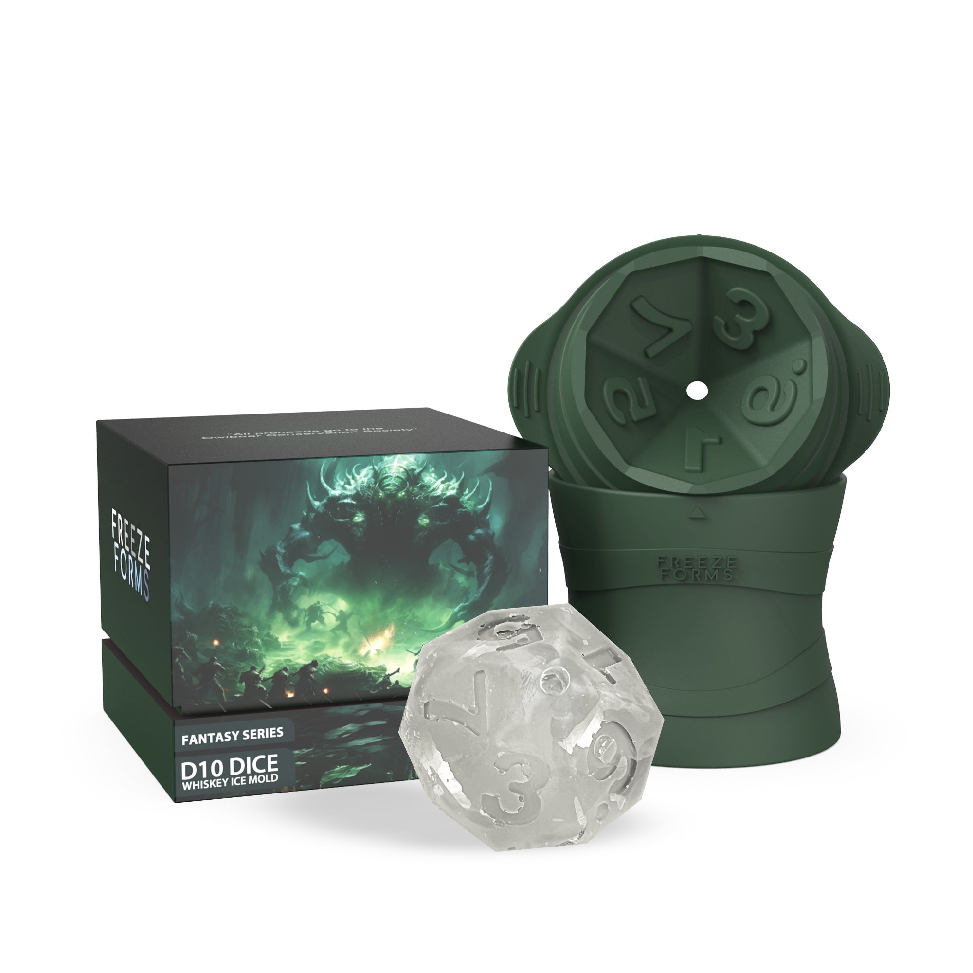 D10 Dice Jumbo Ice Mold – FreezeForms